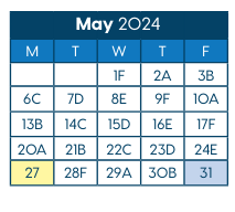 District School Academic Calendar for Folwell Elementary for May 2024