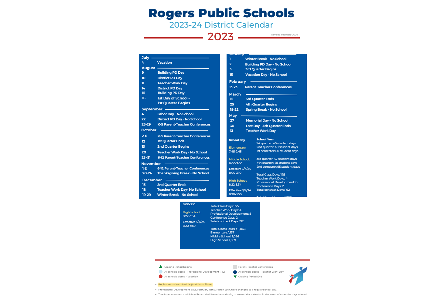 District School Academic Calendar Key for Joe Mathias Elementary School