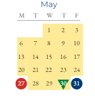 District School Academic Calendar for Joe Mathias Elementary School for May 2024