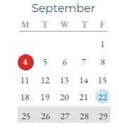 District School Academic Calendar for Joe Mathias Elementary School for September 2023