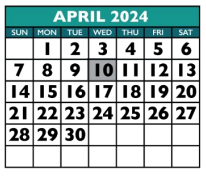 District School Academic Calendar for Jollyville Elementary for April 2024