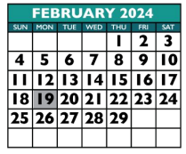 District School Academic Calendar for Canyon Creek Elementary School for February 2024