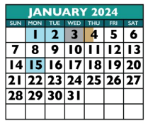 District School Academic Calendar for Union Hill Elementary School for January 2024