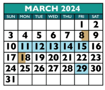 District School Academic Calendar for Brushy Creek Elementary School for March 2024