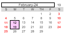 District School Academic Calendar for The Language Academy Of Sacramento for February 2024