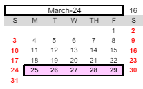 District School Academic Calendar for Learning Repertoire Charter Academy for March 2024
