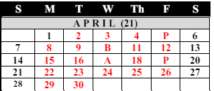 District School Academic Calendar for Saginaw Arts And Sciences Academy for April 2024