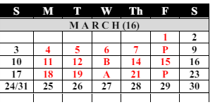 District School Academic Calendar for Saginaw Arts And Sciences Academy for March 2024