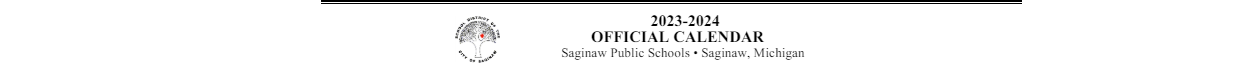 District School Academic Calendar for Saginaw Arts And Sciences Academy