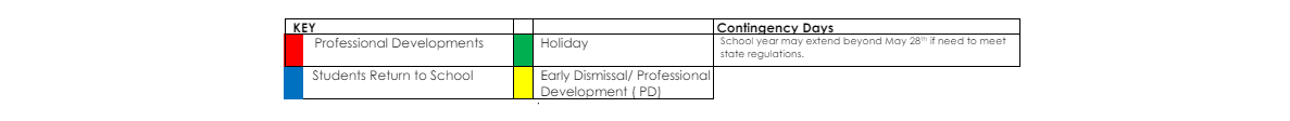 District School Academic Calendar Key for ST. Landry Accelerated Transition School