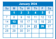 District School Academic Calendar for Ramsey Junior High for January 2024