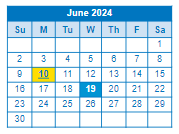 District School Academic Calendar for Rondo Learning Center for June 2024