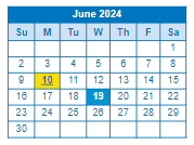 District School Academic Calendar for Ramsey Junior High for June 2024