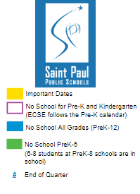 District School Academic Calendar Legend for Highwood Hills Elementary