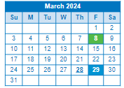 District School Academic Calendar for Four Seasons Elementary for March 2024