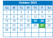 District School Academic Calendar for Ramsey Junior High for October 2023