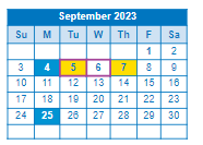 District School Academic Calendar for Four Seasons Elementary for September 2023