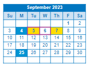 District School Academic Calendar for Ramsey Junior High for September 2023