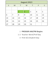 District School Academic Calendar for Bradie M Shrum Upper Elem for August 2023