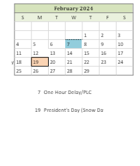 District School Academic Calendar for Bradie M Shrum Upper Elem for February 2024