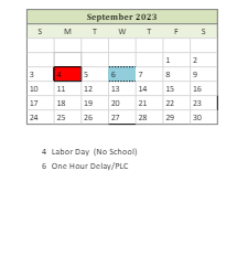 District School Academic Calendar for Bradie M Shrum Upper Elem for September 2023