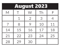 District School Academic Calendar for Houck Middle School for August 2023