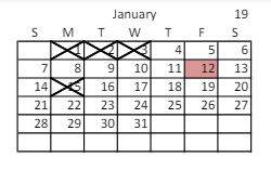 District School Academic Calendar for Horizonte Instr & Trn Ctr for January 2024