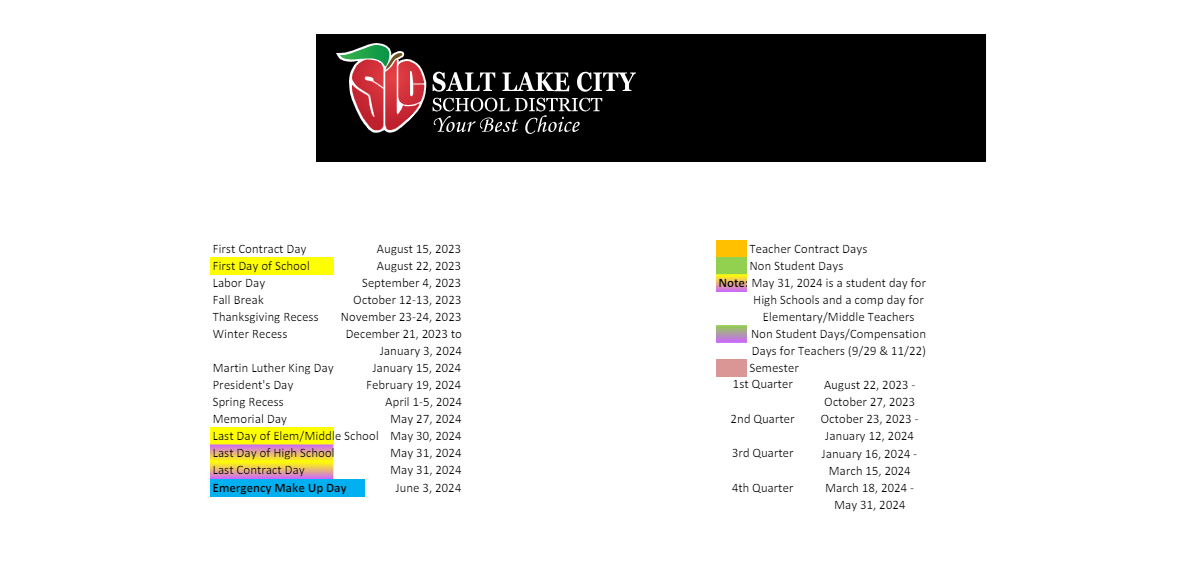 District School Academic Calendar Key for Horizonte Instr & Trn Ctr