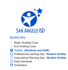 District School Academic Calendar Legend for Fannin Elementary School
