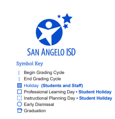 District School Academic Calendar Legend for Austin Elementary School