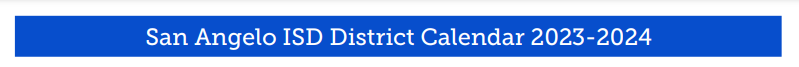 District School Academic Calendar for Fannin Elementary School
