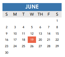 District School Academic Calendar for Highland Hills Elementary for June 2024