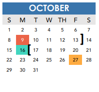 District School Academic Calendar for Wm B Travis Elementary for October 2023