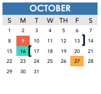 District School Academic Calendar for Connell Middle for October 2023