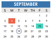 District School Academic Calendar for Wm B Travis Elementary for September 2023