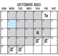 District School Academic Calendar for San Gorgonio High for October 2023