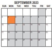 District School Academic Calendar for Middle College High for September 2023