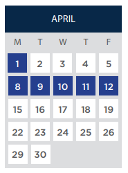 District School Academic Calendar for Drew Elementary for April 2024