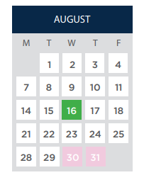 District School Academic Calendar for Swett Elementary School for August 2023