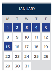 District School Academic Calendar for Drew Elementary for January 2024
