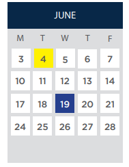 District School Academic Calendar for Chin Elementary for June 2024