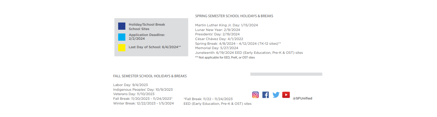 District School Academic Calendar Key for Carmichael Elementary