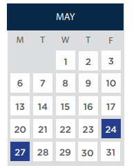 District School Academic Calendar for Drew Elementary for May 2024