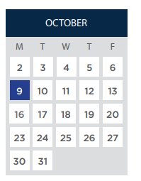 District School Academic Calendar for Drew Elementary for October 2023