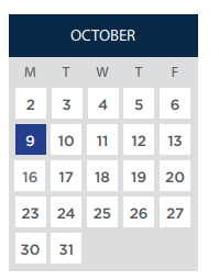 District School Academic Calendar for Stevenson Elementary for October 2023