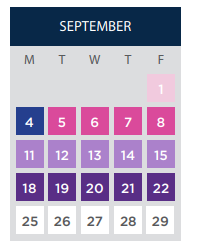 District School Academic Calendar for Ortega Elementary for September 2023