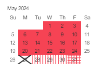 District School Academic Calendar for Harte (bret) Middle for May 2024