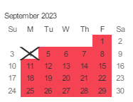 District School Academic Calendar for Mann (horace) Elementary for September 2023