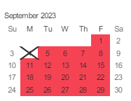 District School Academic Calendar for Willow Glen Plus (CONT.) for September 2023