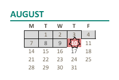 District School Academic Calendar for Lichen Elementary for August 2023